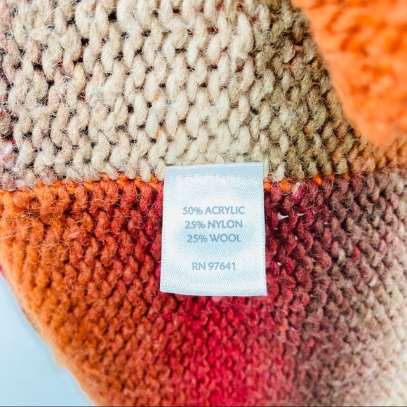 J. Jill Red Orange Ombre One Button Wool Blend Sweater Cardigan XS - Picture 4 of 7